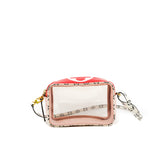 thumbnail Red Monogram Giant Canvas PVC Beach Pouch GHW - L'UXE LINK