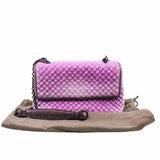 thumbnail tote in pink velvet brushed silver - L'UXE LINK