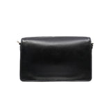 thumbnail Dio(r)evolution Flap Bag Black Leather Medium Phw With Leather Wide Strap - L'UXE LINK