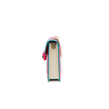 thumbnail serpenti forever crossbody chain bag in leather hot pink/white ghw