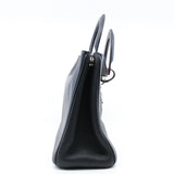 thumbnail Medium Diorissimo In Black/Red Pebbled Calfskin Leather Handbag PHW With Strap - L'UXE LINK