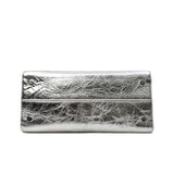 thumbnail Medium Diorever In Metallic Silver Calfskin Flap Bag PHW With Strap - L'UXE LINK