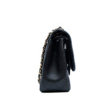 thumbnail Jumbo Classic In Black Lambskin Leather Double Flap Bag GHW Seri 19 - L'UXE LINK