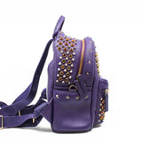 thumbnail mini pink strass backpack in purple - L'UXE LINK