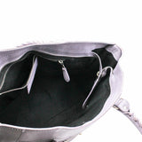 thumbnail CITY CLASSIC STUDS BAG small METALLIC LEATHER light purple ANTIQUE BRASS - L'UXE LINK