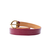 thumbnail Monogram Vernis Leather Belt In Rosepink GHW Size 90 - L'UXE LINK