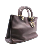 thumbnail Large Diorissimo In Burgundy Calfskin Leather GHW With Strap - L'UXE LINK