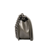 thumbnail Leboy Small Grey Lambskin Galuchat Stingray Bag PHW Seri 27 - L'UXE LINK