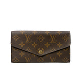 thumbnail Sarah Wallet Monogram Canvas Rose Ballerine GHW - L'UXE LINK