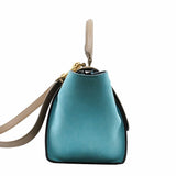 thumbnail TRAPEZE HANDLE BAG SMALL blue and nude  ghw - L'UXE LINK