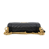 thumbnail Medium Leboy Chevron In Black Caviar Leather Flap Bag GHW Seri 26 - L'UXE LINK