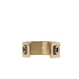 thumbnail Coco Mark In Grey Tweed Gold Bangle Size M - L'UXE LINK