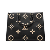 thumbnail Onthego MM in Black and Beige Microchip - L'UXE LINK