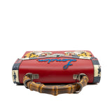 thumbnail Dionysus Bamboo handle limited badge tote in snake/leather red ghw - L'UXE LINK