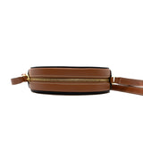 thumbnail Crossbody Oval Purse Cuir Triomphe In Smooth Calfskin Tan - L'UXE LINK