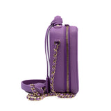 thumbnail Filigree Purple Caviar Leather Vertical Vanity Case GHW Seri 29 - L'UXE LINK