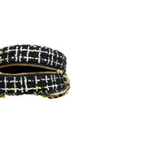 thumbnail circle vanity case in tweed black/white ghw #27 - L'UXE LINK