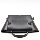 thumbnail Mini Belt Bag In Smooth Calfskin Dark Brown/Pink Handbag PHW With Strap - L'UXE LINK