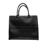 thumbnail large book tote in calfskin black