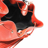 thumbnail tote bag medium with bamboo handle and strap orange - L'UXE LINK