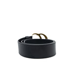 thumbnail gg wide belt in leather black ghw #65/26
