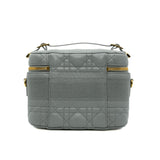 thumbnail Small DiorTravel Vanity Case in Grey Lambskin GHW