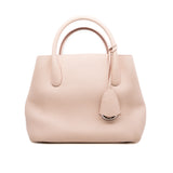 thumbnail Pink Leather Open Bar Handbag PHW With Strap - L'UXE LINK
