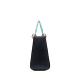 thumbnail Lady Dior Medium Blue Ombre Lizard Bag PHW - L'UXE LINK