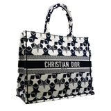 thumbnail Large Dior Book Tote Blue White Dior toile Embroidery 2021 - L'UXE LINK