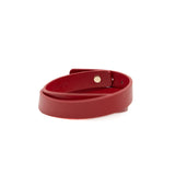thumbnail bracelet in leather red