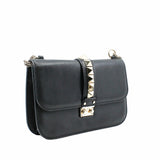thumbnail Rockstud Lock Glam Bag leather black ghw - L'UXE LINK