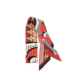 thumbnail twilly in gold and red flowers and star