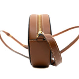 thumbnail Crossbody Oval Purse Cuir Triomphe In Smooth Calfskin Tan - L'UXE LINK