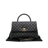 thumbnail large coco handle in caviar black ghw seri 30