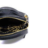 thumbnail Small Coco Mark Round Vanity Case In Black Caviar Leather GHW - L'UXE LINK