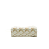 thumbnail Mini Vertical Cabas In Triomphe Canvas And Calfskin White/Brown GHW - L'UXE LINK