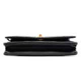 thumbnail Pearl Crush Black Lambskin Leather Wallet On Chain GHW - L'UXE LINK
