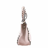 thumbnail ROCKSTUD TOTE PEBBLED SMALL LEATHER LIGHT PINK PHW - L'UXE LINK