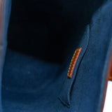 thumbnail Duffle Bag In Leather Navy Mix Monogram Brown With Shoulder Strap - L'UXE LINK