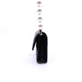 thumbnail Black Lambskin Leather Quilted Maxi Pearls Chain Card Holder Flap Bag LGHW Seri 31 - L'UXE LINK