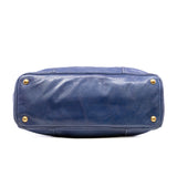 thumbnail tote with top handle and strap in leather purple ghw - L'UXE LINK