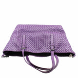 thumbnail Tote Bag Intrecciato Leather Purple - L'UXE LINK