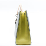 thumbnail Large Diorissimo In Grey/Yellow/Pink Calfskin Leather Handbag PHW With Strap - L'UXE LINK