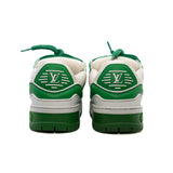 thumbnail Trainer Maxi Sneakers Leather Green/White Size 5 - L'UXE LINK