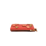 thumbnail floral pochette in monogram pantent orange ghw