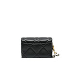 thumbnail 19 Bag In Black Lambskin Quilted Flap Clutch Multi Hardware Seri 31 - L'UXE LINK