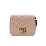 thumbnail Zippy Compact Wallet Pink Leather GHW - L'UXE LINK