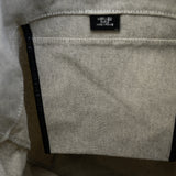 thumbnail Grey With Black Strap Canvas/Leather Tote Bag PHW - L'UXE LINK