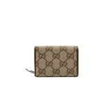 thumbnail Gucci Balenciaga Collaboration Brown/Beige GG Canvas The Hacker Project Trifold Compact Wallet - L'UXE LINK