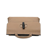 thumbnail flap bag with bamboo buckle in calfskin beige brown phw - L'UXE LINK